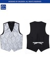 Enlision Mens Suit Vest Set 3pcs Paisley Tuxedo Vest   Tie Pocket Square For    
