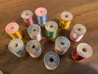Vintage Lot 12 Silk Thread Spools