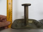 Antique 18th   19th Century Push Up English Brass Chamber Candlesticks