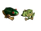 Lot Of 2 Vintage Frog Trinket Box Lot Jeweled Enamel Frog Figurines