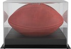Black Base Acrylic Football Display Case With Mirror Back With Matte Finish