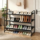 3-tier Stackable Shoe Rack     Expandable   Adjustable Fabric Shoe Organizer 