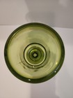 Vintage Green Glass 1970s Pedestal Vase 5 75inches Tall