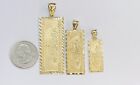 Real 10k Yellow Gold Diamond Cut One Hundred Dollar  100 Bill  Pendant