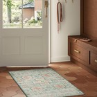 2 3 x3 9  Washable Persian Style Accent Rug Green - Threshold  Indoor Throw Rug
