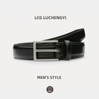 Mens Genuine Leather Dress Belt Classic Casual Belt With Single Prong Buckle    