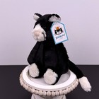 Jellycat Small Bashful Black And White Kitten     Soft Plush Toy Retired Cat Nwt