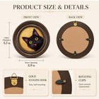 Vintage Black Cat Round Wall Art Decor  Country Style Framed Print  Cute Anim   