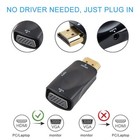 Hdmi To Vga Adapter Converter With 3 5mm Audio Jack Cable4k Hdmi To Vga Conv