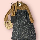 Vtg Women   s Cottagecore Fairy Grunge Lot Bundle Clothing L xl 24 Pc Skirt Dress