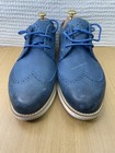 Cole Haan Lunargrand Oxford Leather Shoes D37711 Blue White Women   s Size 10 5