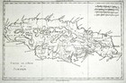 1780 Bonne Map Jamaica Montego Bay Port Royal Kingston West Indies Caribbean Sea