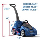 Push Buggy Around Car Ride Toy Toddler Kids Step2 Blue Outdoor Play Fun New