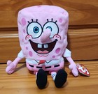Ty Beanie Baby Spongebob Squarepants Pinkpants Cancer Awareness Plush W Tag 2006