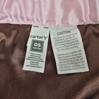 Carters Pink Brown Baby Security Blanket Faux Fur Plush Satin Lovey 30x 40