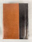 Leather Journal Notebook Diary Black Brown Rivets Lined Pages Bookmark Hardcover