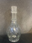 Vintage France Four 4 Chamber Divided Clear Glass Liquor Decanter Bottle Whisky