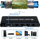 4k Hdmi Switch 5 In 1 Out  5 Port Hdmi Switcher Selector Box With Ir Remote