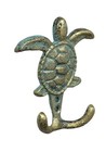 Rustic Vintage-style 4 5  Cast Iron Sea Turtle Tortise Coat Hook Cabin Mud Room