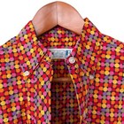 Vtg Carol Brent Young Junior Multicolor Polka Dot Shirt Dress Size Small