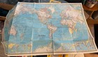 Lot 7 Vtg National Geographic Foldout Map Insert World Ocean Heavens France Asia