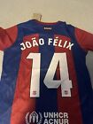 Joao Felix Fc Barcelona Club Red blue Soccer Jersey  authentic 