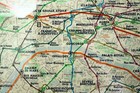 Authentic Vintage Paris Ratp Metro Map Circa 1979  Framed 