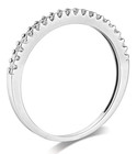 0 45 Ct Real 14k White Gold Created Diamond Pav   Engagement Wedding Band Ring