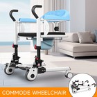 Multifunctional 4in1 Patient Lift Transfer Chair Folding Handicapped Wheelchair