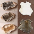 5pcs Natural Rabbit Skin Pelts Fur Hide Leather Tanned Craft For Sewing Dog Toys