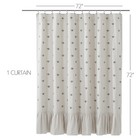 Vhc Brands Shower Curtain Embroidered Bee Farmhouse 72x72 Cotton Flax Bath Decor
