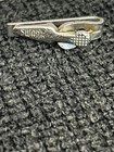 Vintage Swank Tie Bar Clip  Silver Tone Small  1 Inch