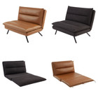 Modern Convertible Chair  Recliner  Memory Foam Pillow Top  Lounger  Bed  Couch
