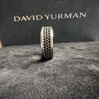 David Yurman Streamline Ring Sterling Silver With Black Diamonds Sz 10