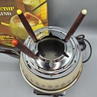 Oster Electric Fondue Set 681-46 Almond - Lid  3 Skewers  Original Box   Book