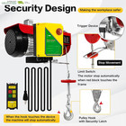 Electri Hoist 2200lbs 110v Electric Steel Wire Winch With Wireless Remote Contro