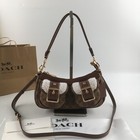 Coach Ashton Baguette Bag In Signature Canvas  Tan natural Cy658 Outlet New