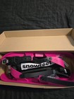 Snowfeet Mini Skis Skiblades Pink W  Bindings Bag   Glide Wax