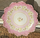 Antique Rosenthal Malmaison Bavaria Cabinet Display 9  Plate Pink White Flowers