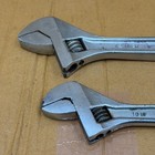 Proto 710 10 In   712 12 In Adjustable Wrench Set Alloy Steel Satin Usa 2 Pc