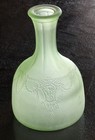 Antique Vaseline Uranium Cameo Dancer Decanter Glows C 1920s