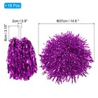 18pcs Cheerleading Pom Poms With Baton Handle For Game Sports  Rose Red