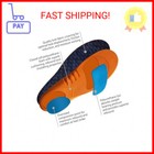 Jobsite Gel Sport Insoles - Gel Heel   Metatarsal Shock Pad - Us Men 8-13 Women 