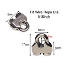 20pcs M2 Wire Rope Clamp 304 Stainless Steel 1 16 Inch Cable Clip    