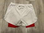 District Vision Layered Pocketed Trail Short - Men s Medium Red white