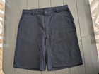 New Wrangler Workwear Shorts Mens Size 40x12 Khaki Navy Blue Plain Front Work 