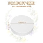 4pcs 2  Rubber Carving Blocks  Soft Linoleum Art Carving Block Round  White
