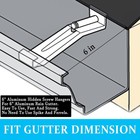 Quick Screw Gutter Hangers 5 Inch- 60 Pack Hidden Bracket Clips For 5  K-style A