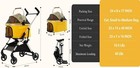 Premium 3 In 1 Multifunction Foldable Pet Stroller For Dog And Cat With Carrier