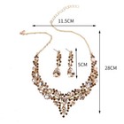 Womens Bridal Wedding Crystal Cubic Necklace Earrings Jewelry Set Prom Party